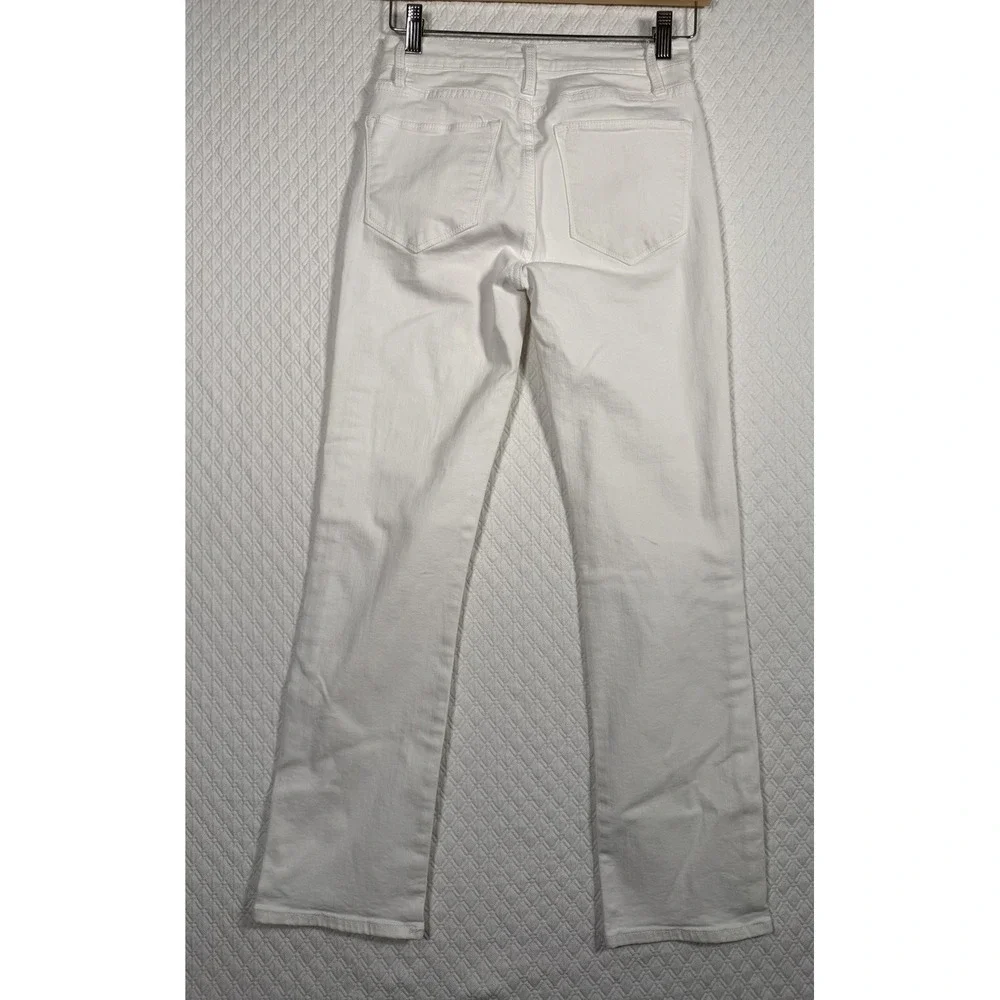 Frame Jeans Women 24x27 White Denim Le High Straight Made in USA Coquette Casual - Picture 2 of 7